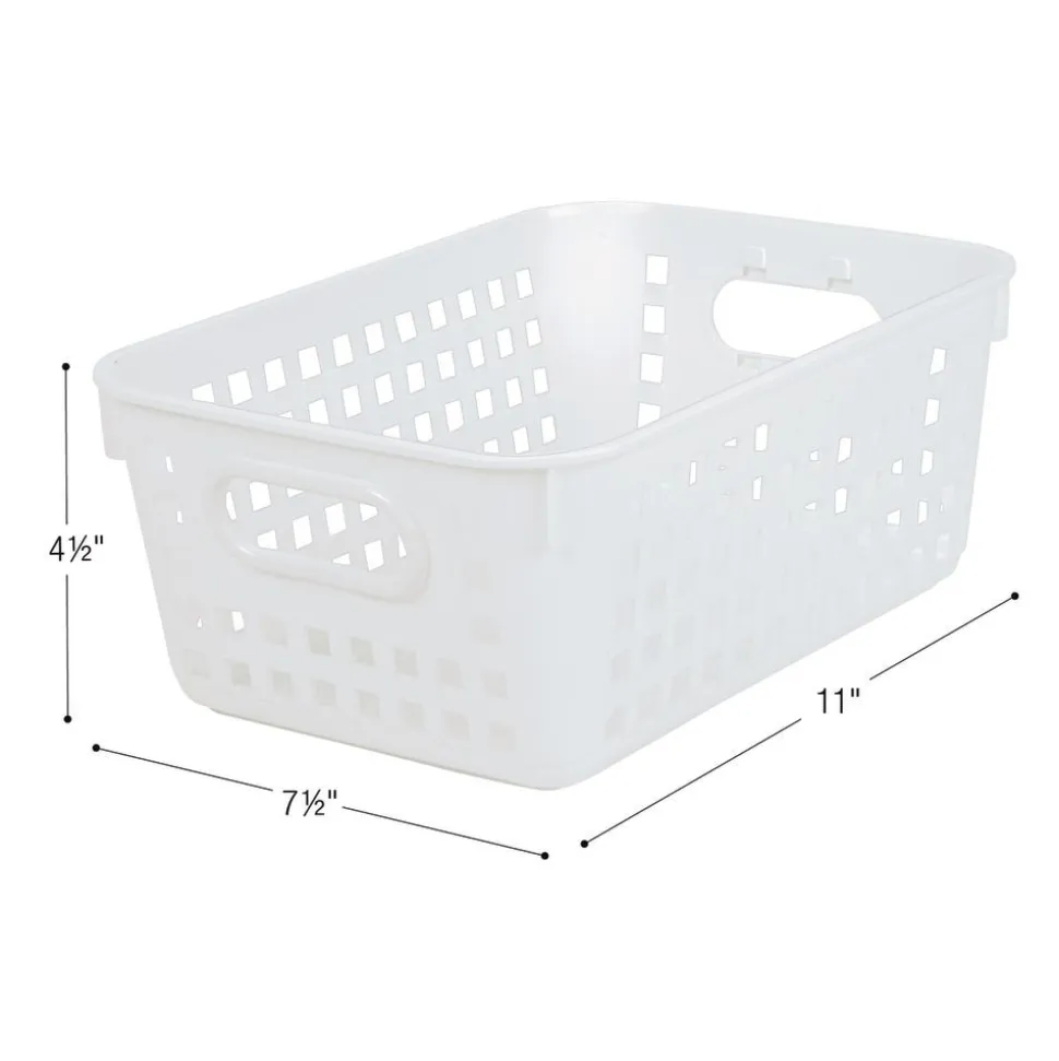 Really Good Stuff® Medium Baskets - Set of 6 -White