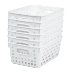 Really Good Stuff® Medium Baskets - Set of 6 -White