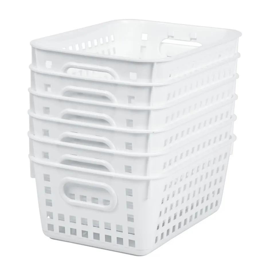 Really Good Stuff® Medium Baskets - Set of 6 -White