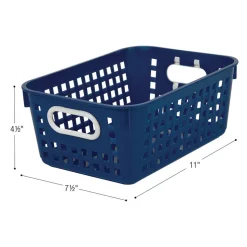 Really Good Stuff® Medium Baskets - Set of 6 -Navy Blue