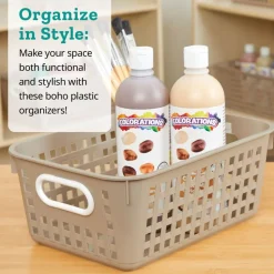 Really Good Stuff® Medium Basket - Set of 6 -Tan