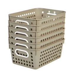 Really Good Stuff® Medium Basket - Set of 6 -Tan