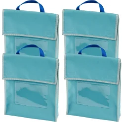 Really Good Stuff® Medium Book Pouch - Cool and Calm - Water - 4 Pack