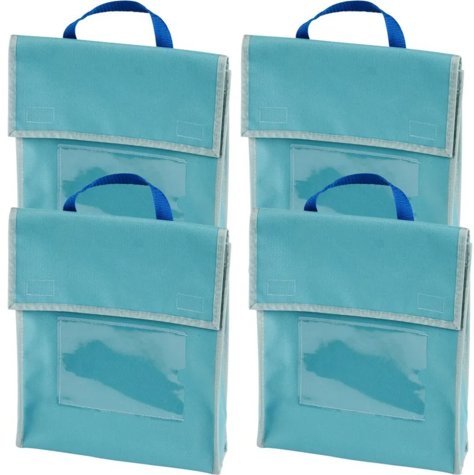 Really Good Stuff® Medium Book Pouch - Cool and Calm - Water - 4 Pack