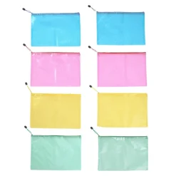 Really Good Stuff® Mesh Zipper Pouches - Grouping Colors - Set of 8