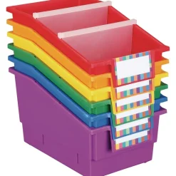 Really Good Stuff® Mid-Size Mobile Storage Rack With 6 Chapter Book Bins™ - Grouping