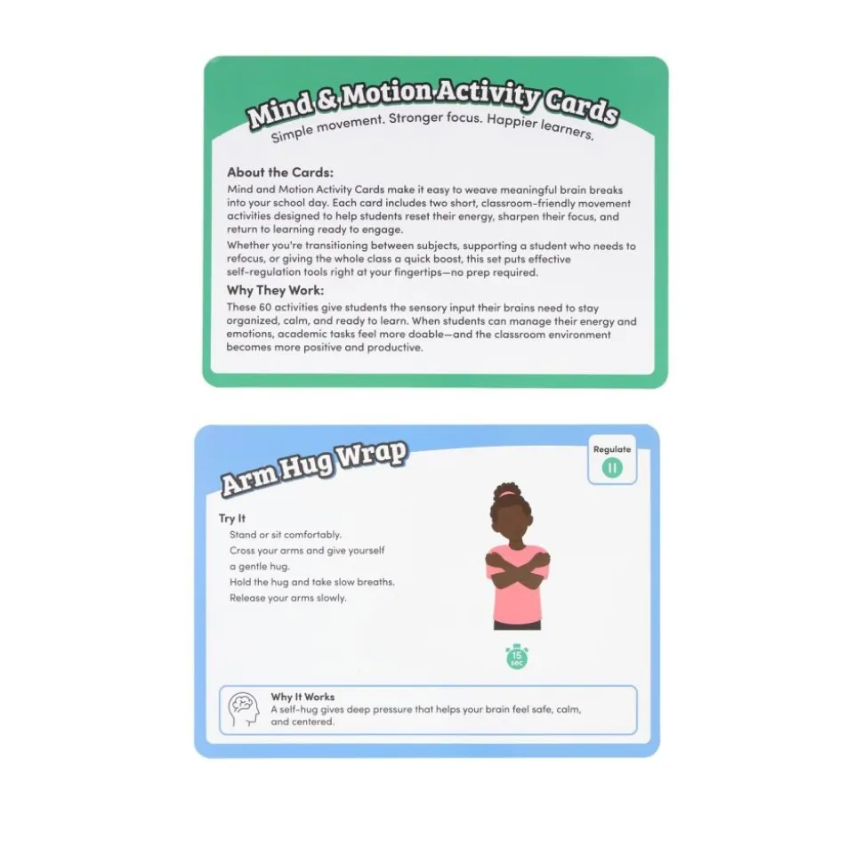 Really Good Stuff® Mind & Motion Cards - Set of 30