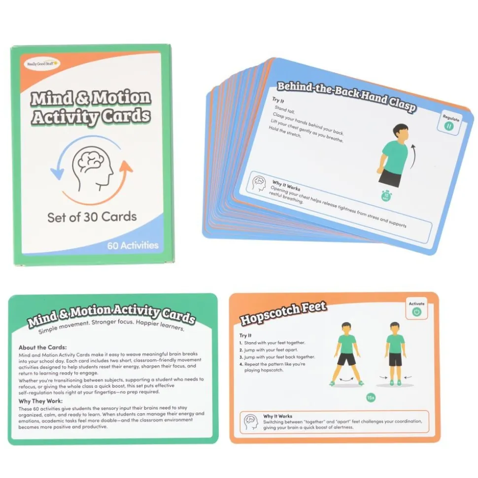 Really Good Stuff® Mind & Motion Cards - Set of 30