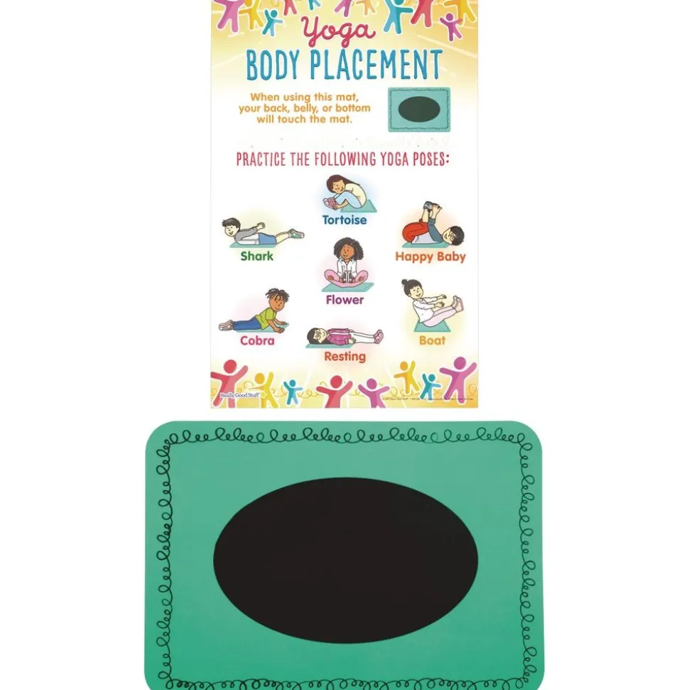 Really Good Stuff® Mini Yoga Mats and Poster Set