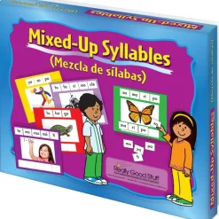 Really Good Stuff® Mixed Up Syllables - Mezcla de Sílabas - 30 mats, 114 tiles
