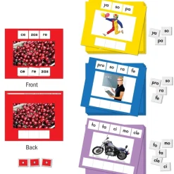 Really Good Stuff® Mixed Up Syllables - Mezcla de Sílabas - 30 mats, 114 tiles
