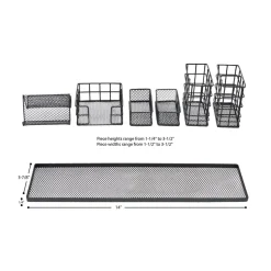 Really Good Stuff® Modular 6-Piece Wire Desk Organizer