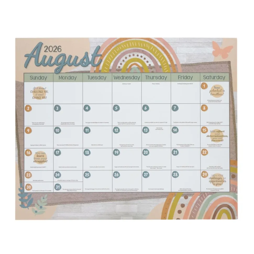 Really Good Stuff® Monthly Calendar Pages 2026-2027 - Boho