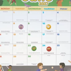Really Good Stuff® Monthly Calendar Pages 2026-2027 - Primary