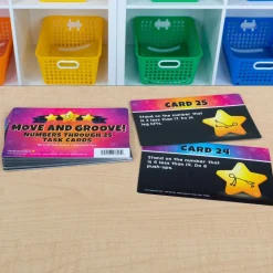 Really Good Stuff® Move And Groove! Numbers Through 25 Task Cards - Set of 20