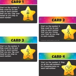 Really Good Stuff® Move And Groove! Numbers Through 25 Task Cards - Set of 20