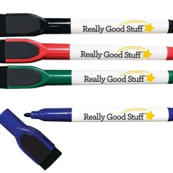 Really Good Stuff® Multi-Color Bullet Tip Deluxe Dry Erase Markers - 12 markers