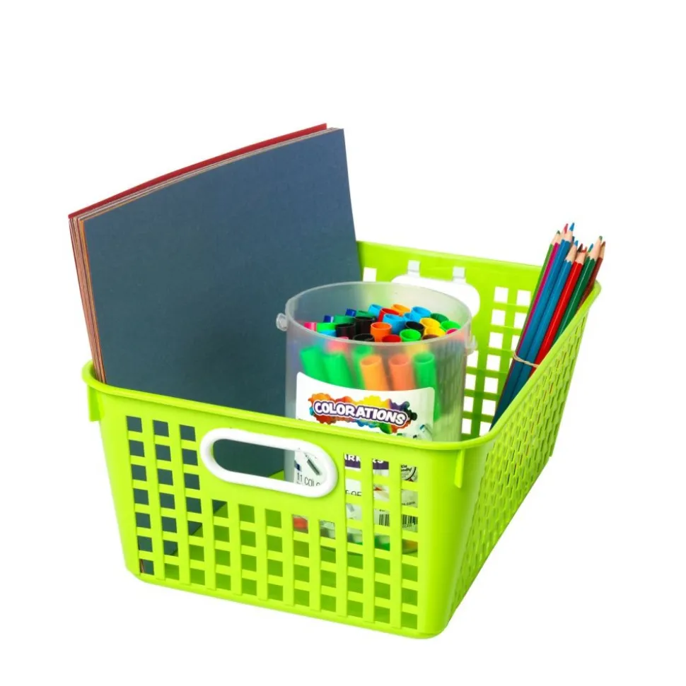 Really Good Stuff® Neon Pop 6-Pack Book Baskets, Large