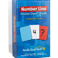 Really Good Stuff® Number Line Pocket Chart With Cards - 1 pocket chart, 217 cards