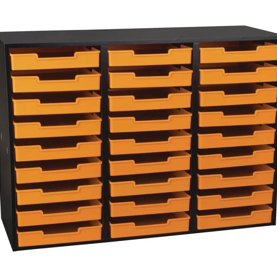 Really Good Stuff® Orange 27-Slot Mail Center With Orange Trays