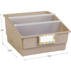Really Good Stuff® Picture Book Classroom Library Bins™ With Dividers - 6 Pack - Boho