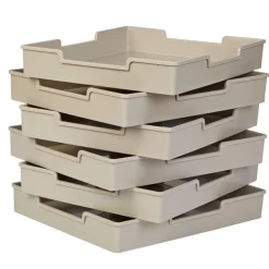 Really Good Stuff® Plastic Trays - Tan, 6 Pack