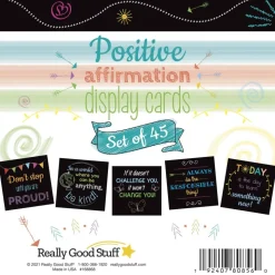Really Good Stuff® Positive Affirmations Display Cards - Set of 45
