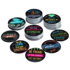 Really Good Stuff® Positive Affirmation Chips - Set of 100 in 50 Unique Designs and Sayings