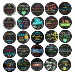 Really Good Stuff® Positive Affirmation Chips - Set of 100 in 50 Unique Designs and Sayings