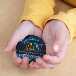 Really Good Stuff® Positive Affirmation Chips - Set of 100 in 50 Unique Designs and Sayings