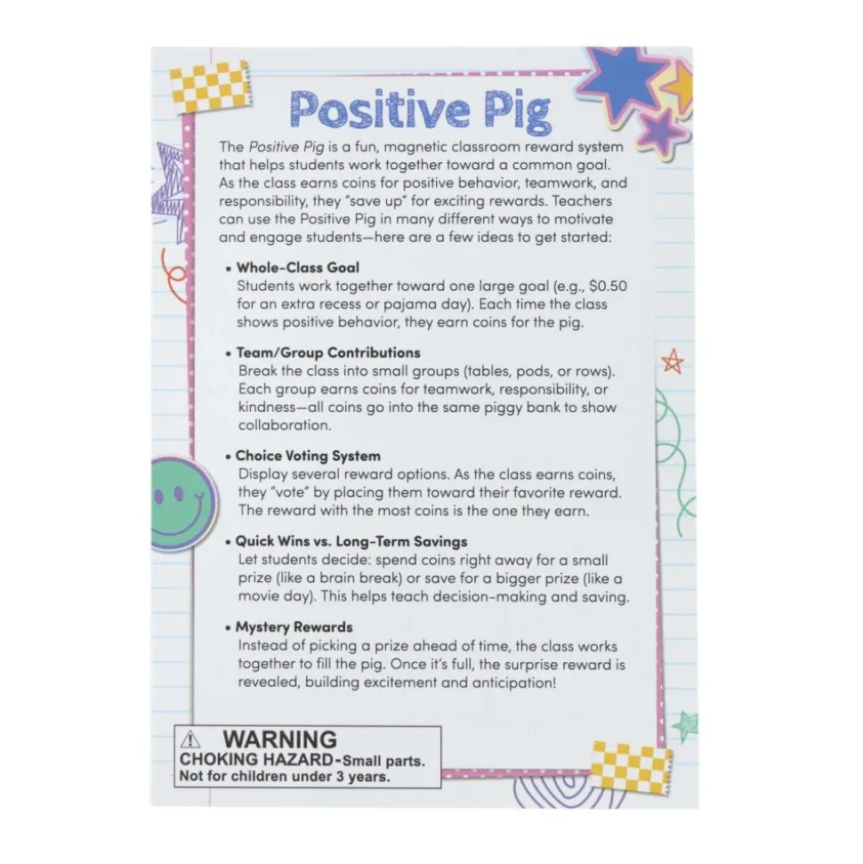 Really Good Stuff® Positive Pig Magnetic Classroom Reward System