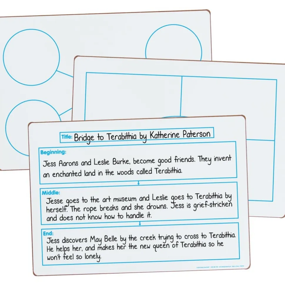 Really Good Stuff® Reading Comprehension & Word Map Dry-Erase Board Set - 9 Double-Sided Boards
