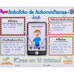 Really Good Stuff® Ready-To-Decorate® Spanish Growth Mindset Proud Of My #SELFIE Posters - Set of 24