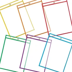 Really Good Stuff® Re-Markable™ Dry Erase Sleeves - 30 Pack - 6 Color Classroom Pack