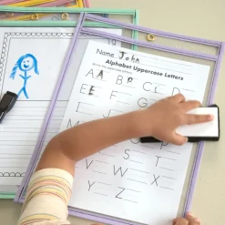 Really Good Stuff® Re-Markable™ Dry Erase Sleeves - Bold Vibes - 6 Colors