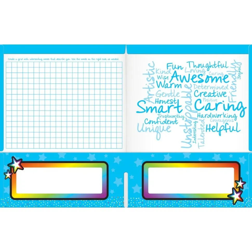 Really Good Stuff® Sensory Breathing Star Tactile Calming Folders - 2 Pocket - 12 Pack