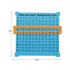 Really Good Stuff® Slide and Learn Multiplication Grids - Set of 12