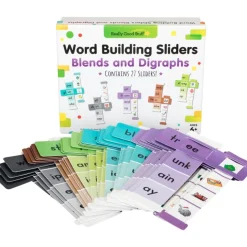 Really Good Stuff® Sliders Complete Set: Word Building, Letter Sounds, & Math Equations - Set of 6