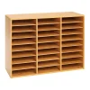 Really Good Stuff® 27-Slot Bamboo Mail Center