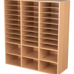Really Good Stuff® 27-Slot Mail And Supplies Center With 27 Trays, 6 Cubbies, And Baskets - Grouping