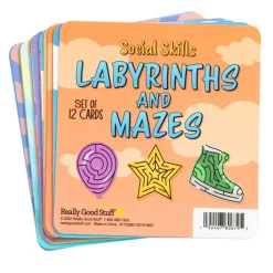Really Good Stuff® Social Skills Labyrinths and Mazes - Set of 12
