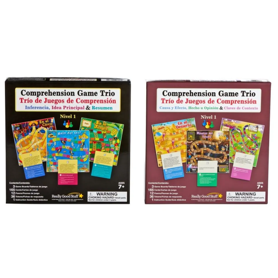 Really Good Stuff® Spanish Comprehension Game Trios: Set of 2 - Grades: 2-3