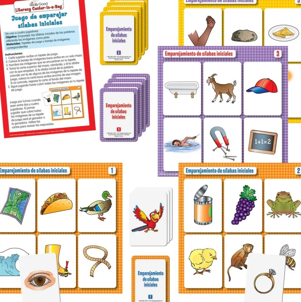 Really Good Stuff® Spanish Foundational Skills Literacy Centers: Grades K-1 - 10 Centers