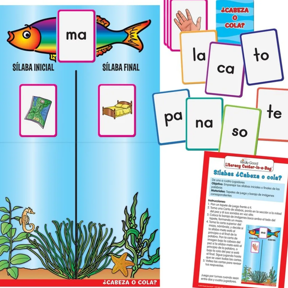 Really Good Stuff® Spanish Foundational Skills Literacy Centers: Grades K-1 - 10 Centers