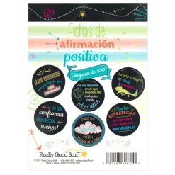 Really Good Stuff® Spanish Positive Affirmation Chips - Positive Reinforcement for Children and Students - Set of 100