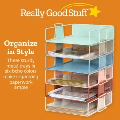 Really Good Stuff® Stackable Letter-Size Wire Rack™ - Boho