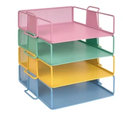 Really Good Stuff® Stackable Letter-Size Wire Rack™ - Bold Vibes - 4 trays