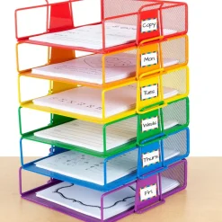 Really Good Stuff® Stackable Letter-Size Wire Rack™ - 6 Colors