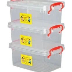 Really Good Stuff® Stackable Storage Tubs With Locking Lids, Medium