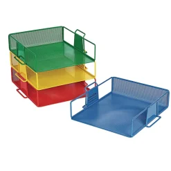 Really Good Stuff® Stackable Wire Letter Trays - Set of 4 Colors